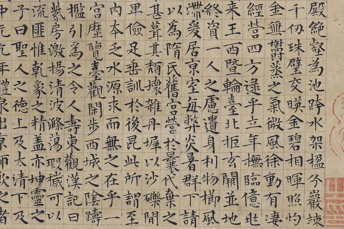 柯九思小楷书《九成宫醴泉铭》局部 (3)