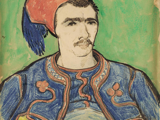 文森特·梵高水彩蜡笔画人物胸像