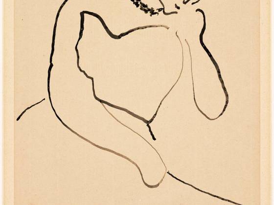 马蒂斯作品《俯身的女人》