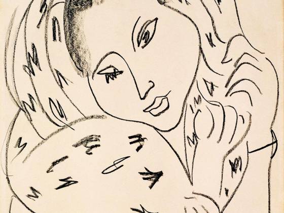 马蒂斯作品《披肩的女孩》