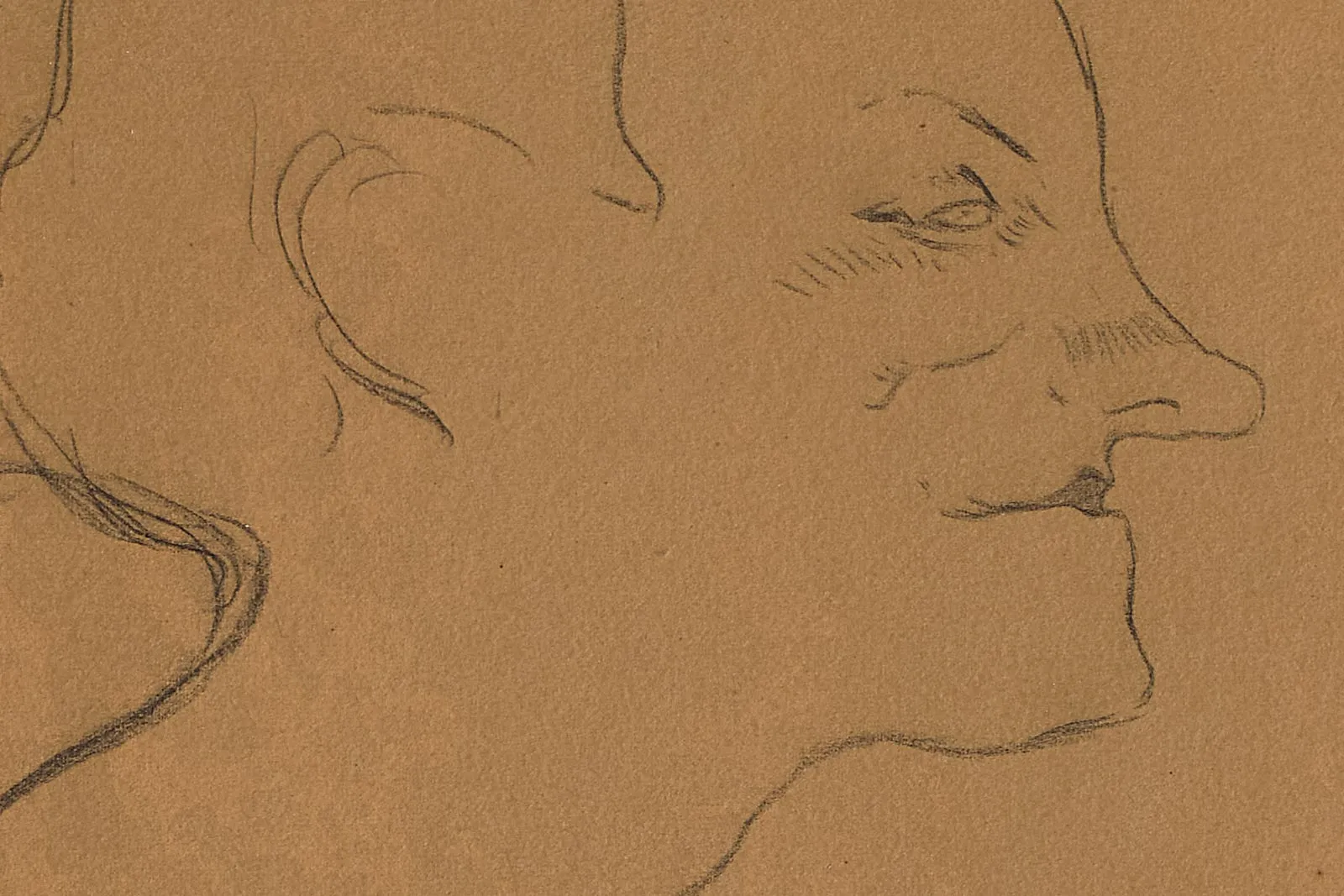 罗特列克素描速写人物《伊薇特·吉尔贝》高清局部 (1)