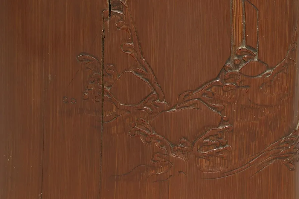 清代“竹雕东坡赤壁图笔筒”雕刻局部 (4)