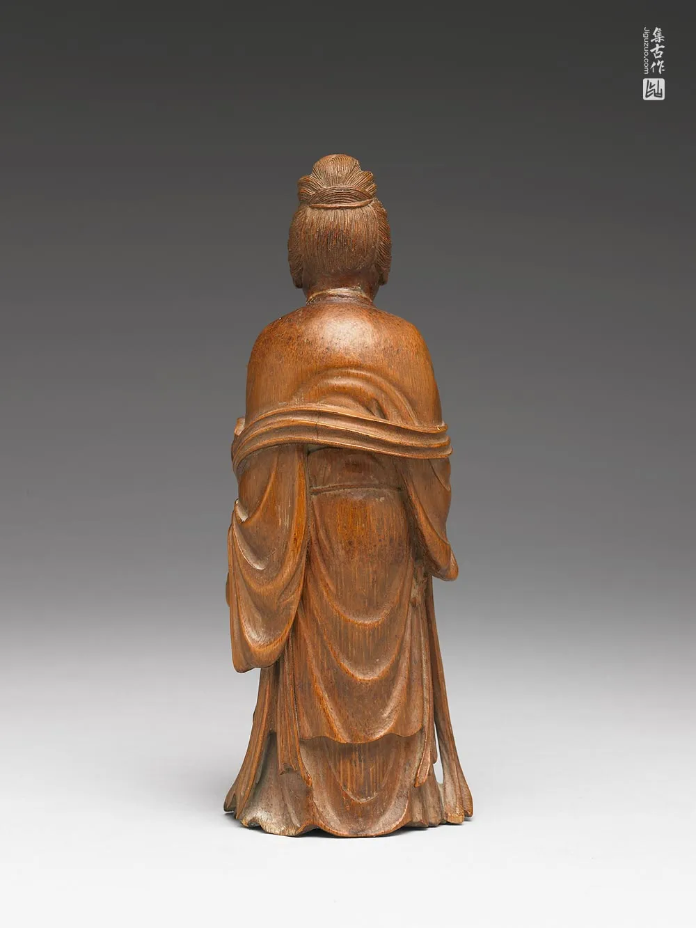 清代竹雕八仙(何仙姑)-(2)