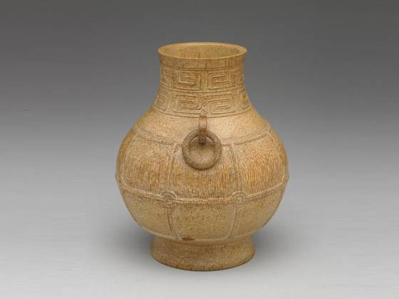 清代“竹雕仿古络纹壶”雕刻