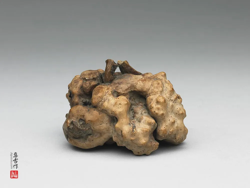 清代树根雕瓜果形器-(1)
