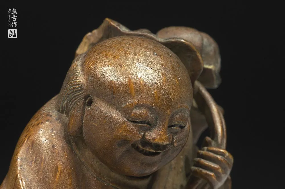 清代竹雕和合二仙-(7)