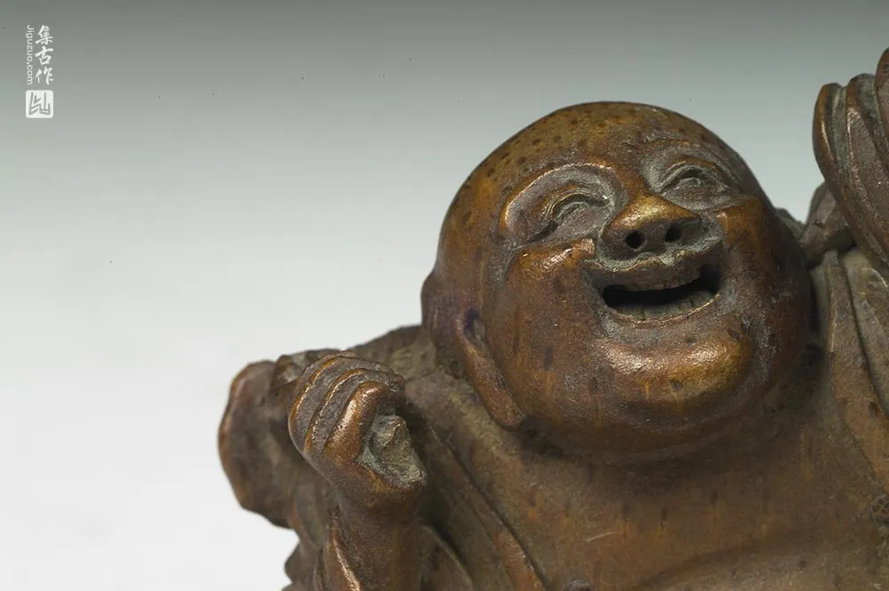 清代竹雕和合二仙-(9)