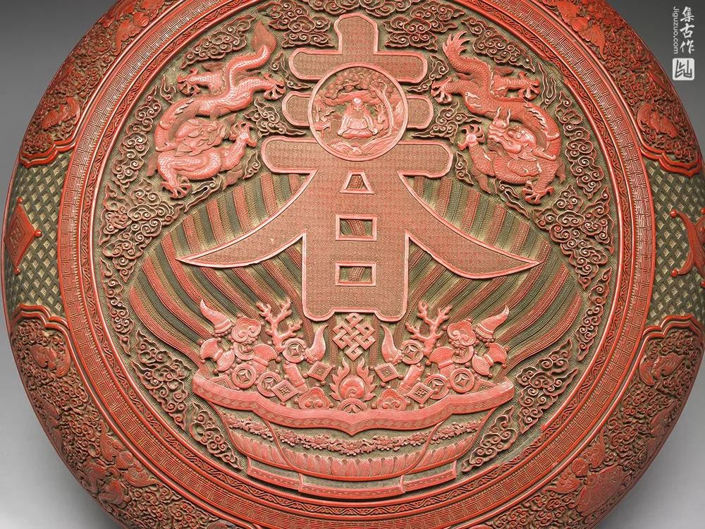 清代“剔彩春寿捧盒”漆器-(6)