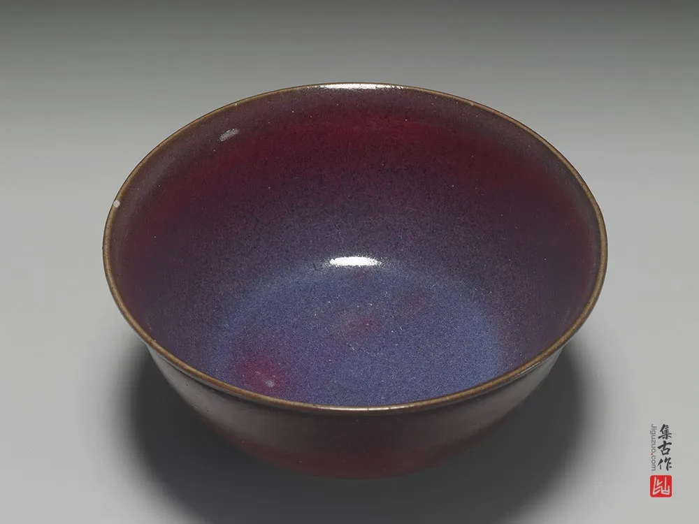 明代“钧窑紫红釉碗”陶瓷器-(2)
