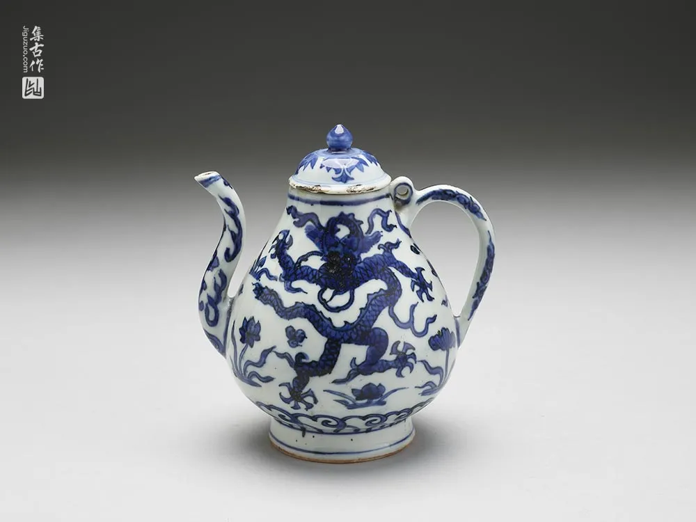 明代“青花云龙纹梨形壶”陶瓷器-(3)