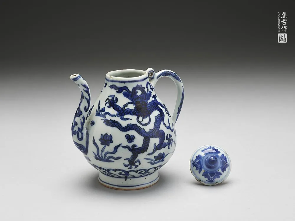 明代“青花云龙纹梨形壶”陶瓷器-(4)