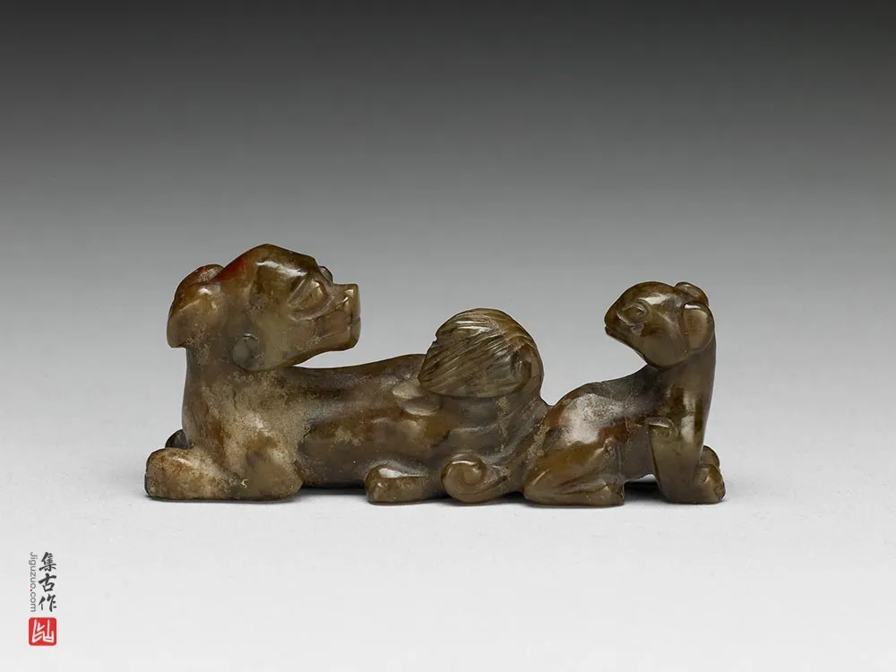 明代“玉双犬”玉器-(1)