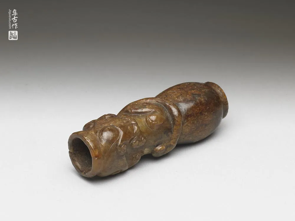 明代“玉兽纹管”玉器-(5)