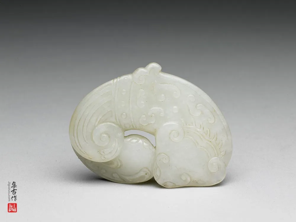 清代“玉双鲶佩”玉器-(1)