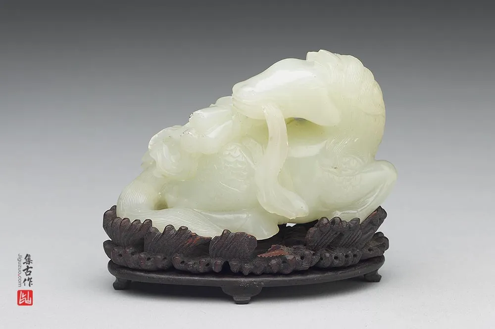 清代“玉龙马负图”玉器-(1)