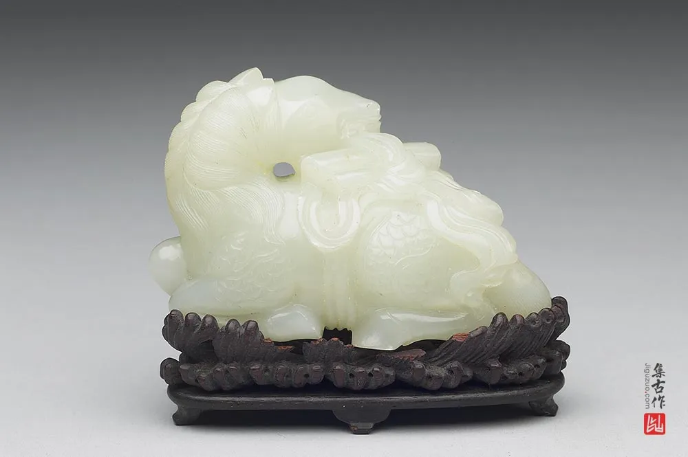 清代“玉龙马负图”玉器-(2)