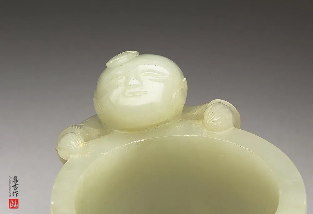 清代“玉童子形耳盂”玉器-(5)