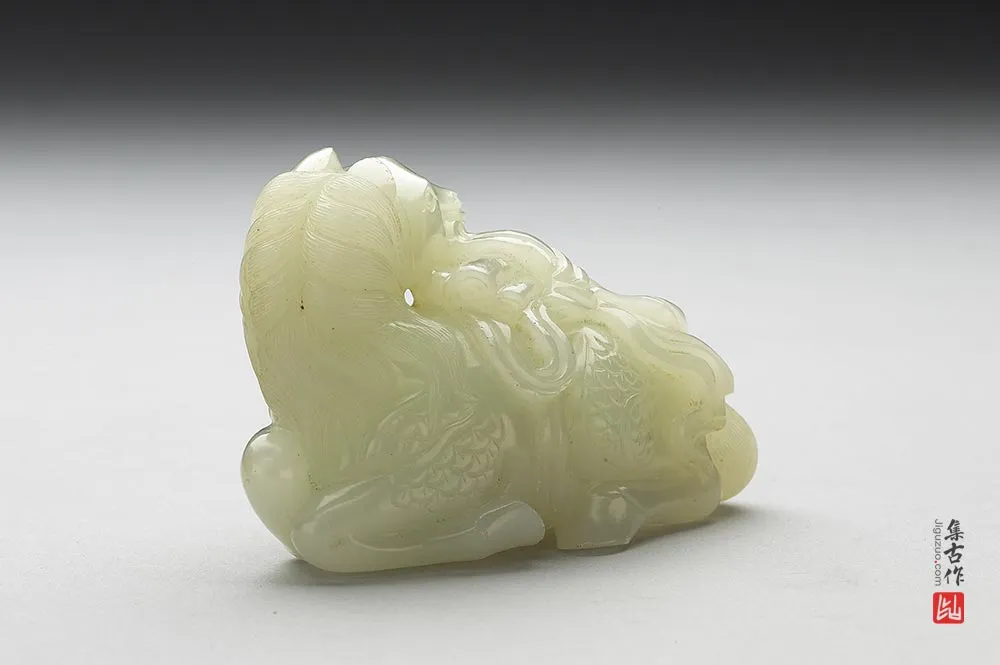 清代“玉龙马负图”玉器-(6)