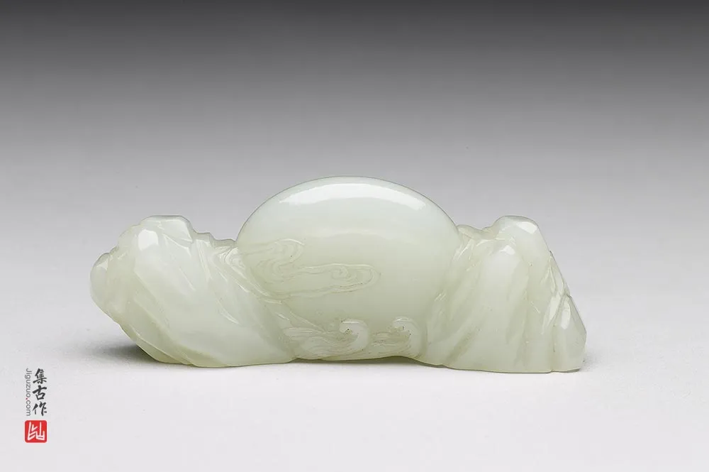 清代“玉海山旭日笔架”玉器-(3)