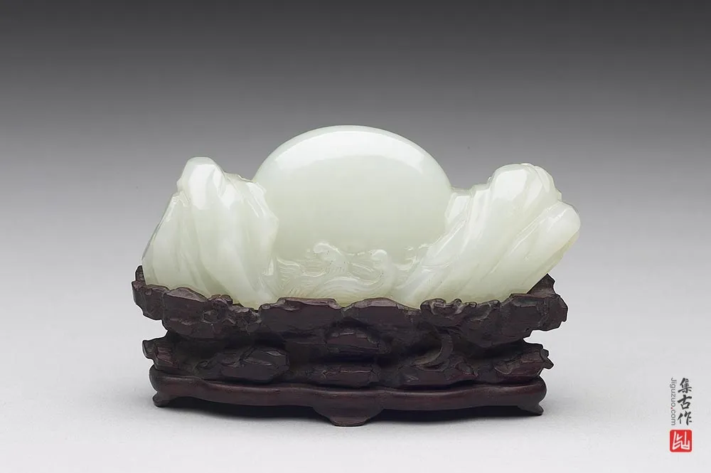 清代“玉海山旭日笔架”玉器-(2)