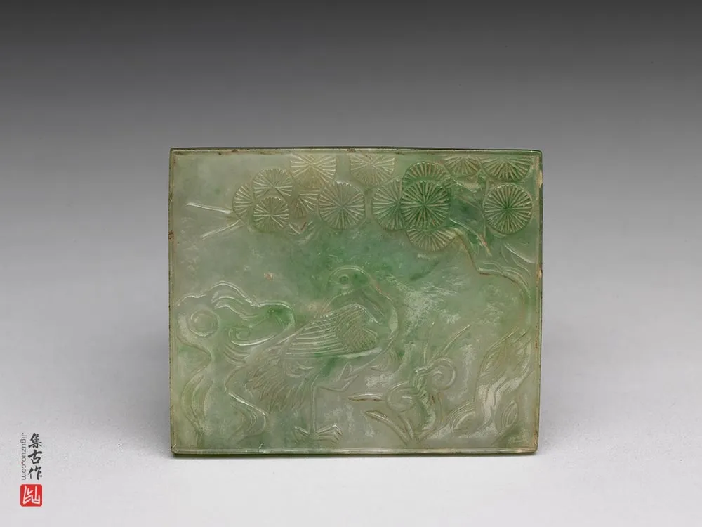 清代“翠玉插屏”玉器-(1)