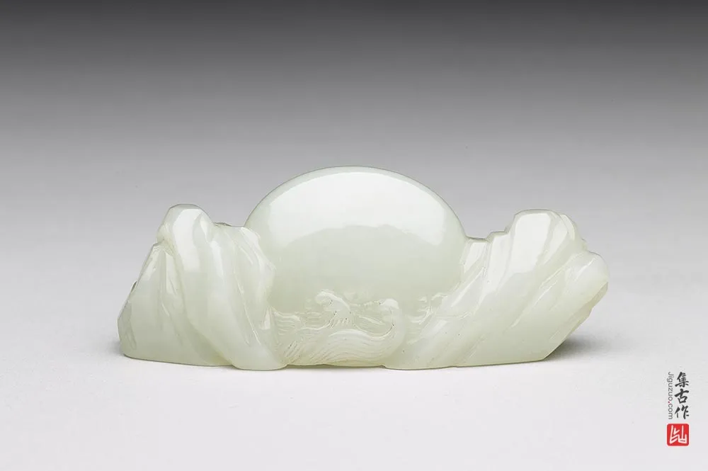 清代“玉海山旭日笔架”玉器-(4)