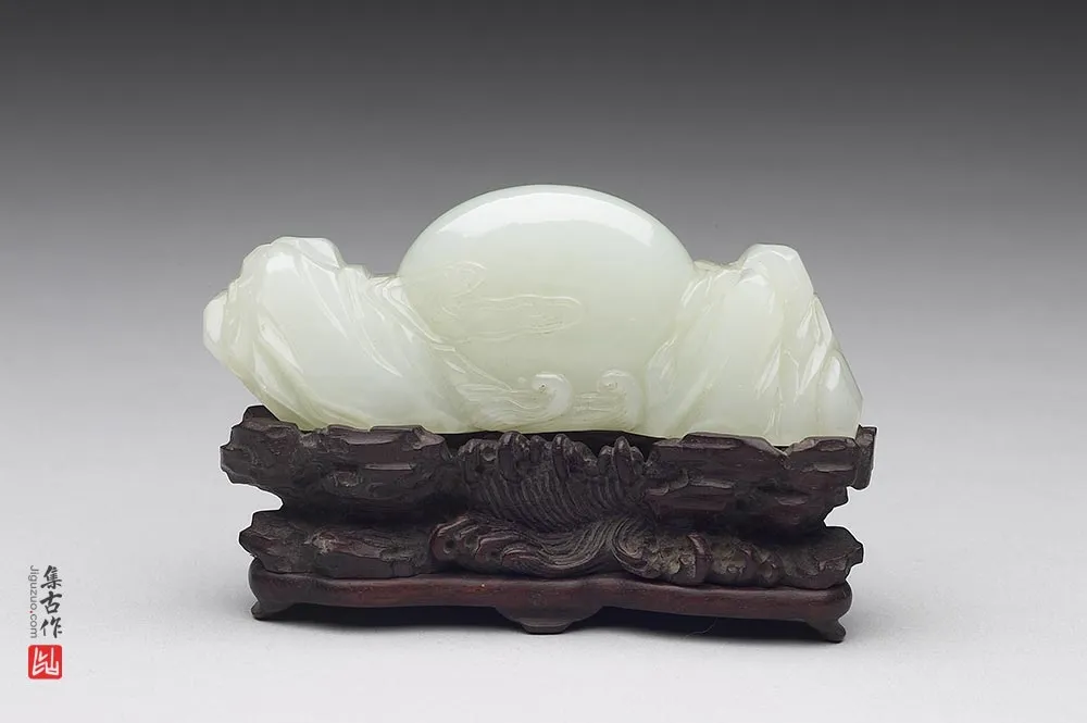 清代“玉海山旭日笔架”玉器-(1)