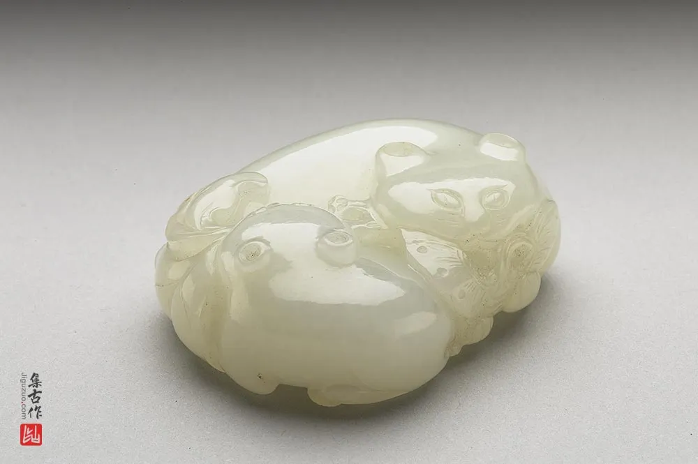 清代“玉双猫”玉器-(3)