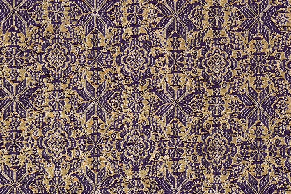 印尼织金肩布或腰布局部 (4)