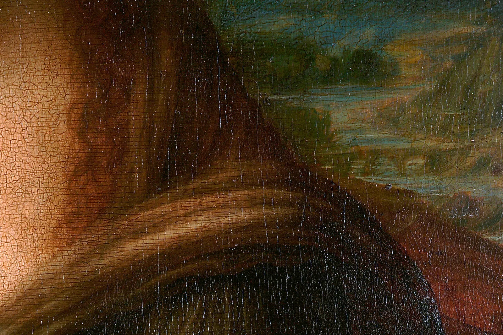 达·芬奇《蒙娜丽莎》高清大图局部 (3)