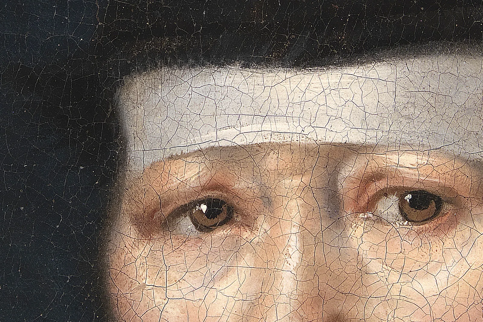 卡雷尔·范·曼德油画人物《艺术家和他的家人》超高清大图局部 (4)