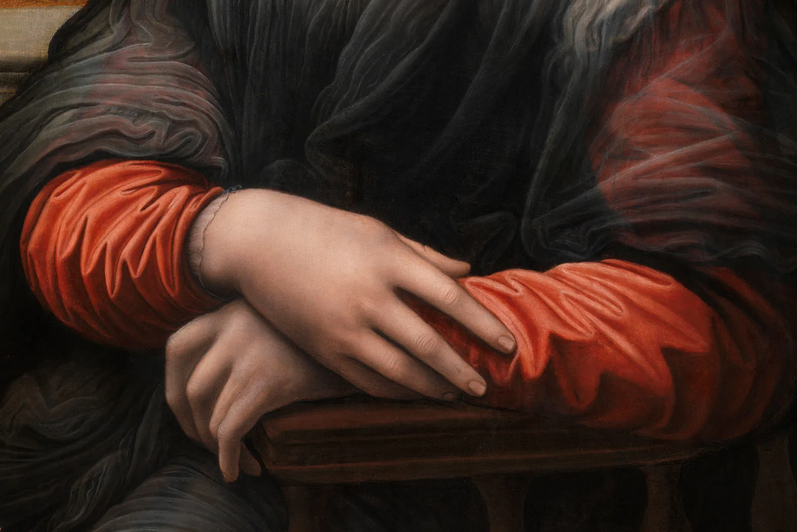 芬奇工作室《普拉多蒙娜丽莎》局部 (2)