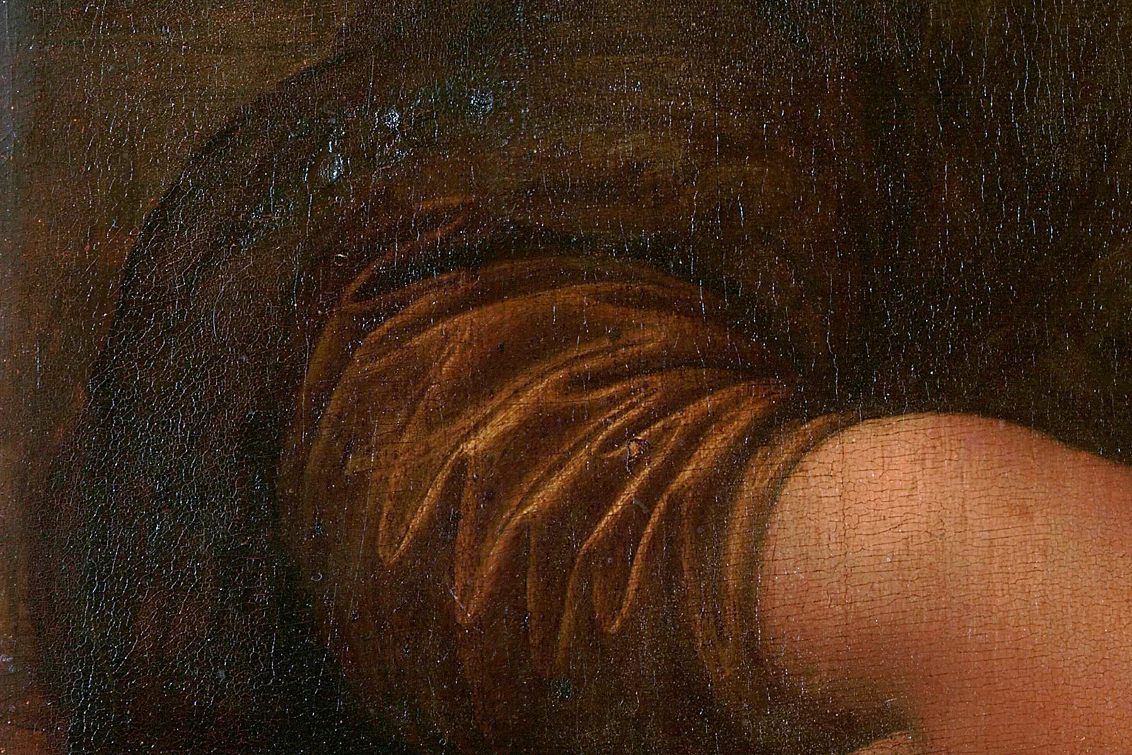 达·芬奇《蒙娜丽莎》高清大图局部 (4)