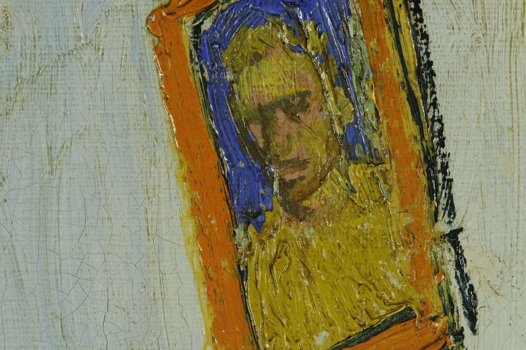 梵高《在阿尔勒的卧室》第一版超高清大图局部 (5)