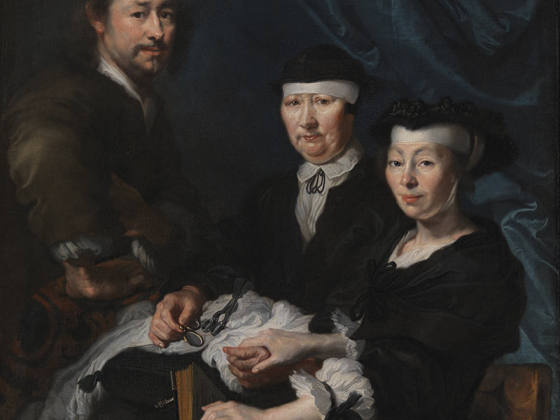 卡雷尔·范·曼德《艺术家和他的家人》