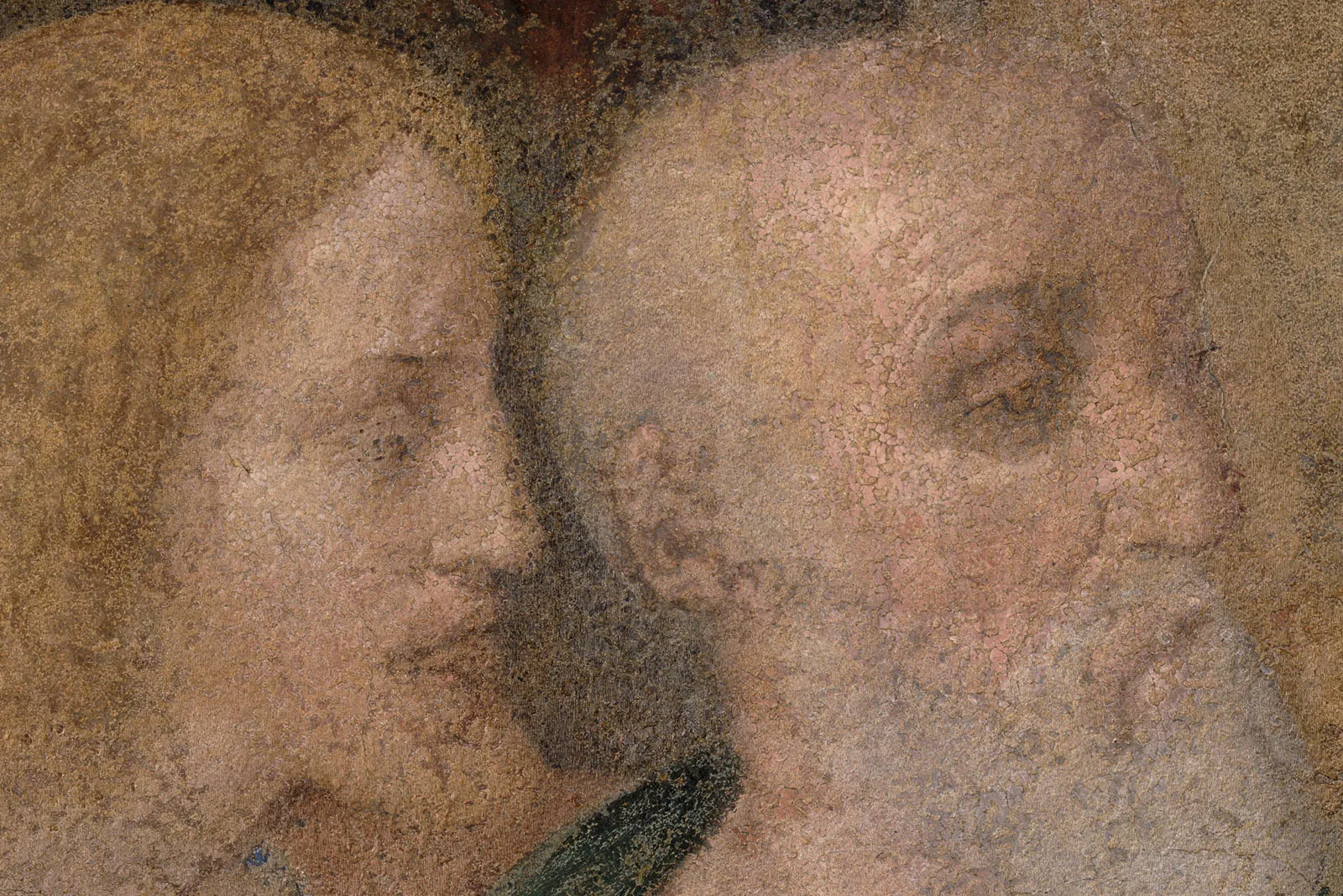 达·芬奇湿壁画《最后的晚餐》超高清大图局部 (3)