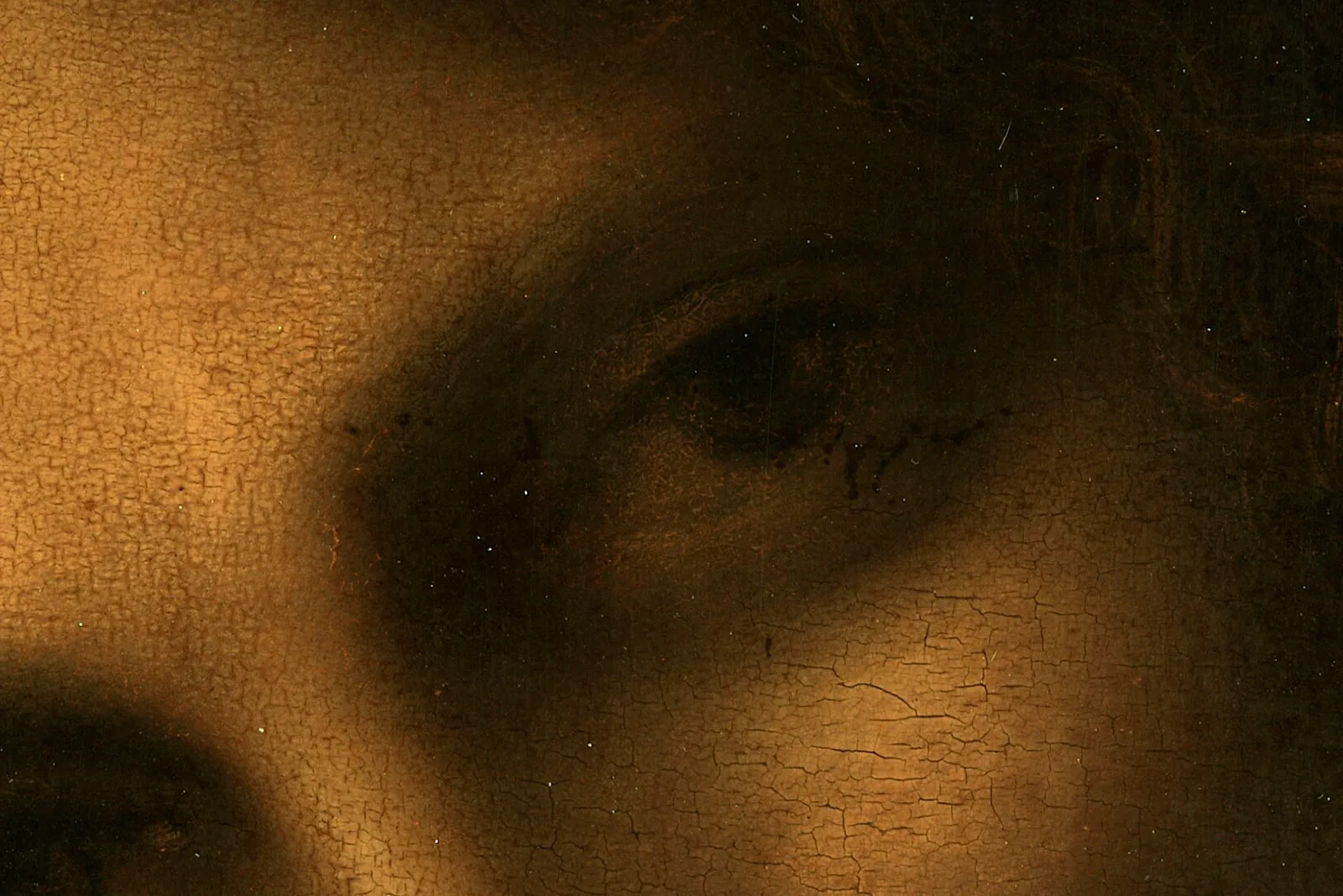 达·芬奇《施洗者圣约翰》超高清大图局部 (2)