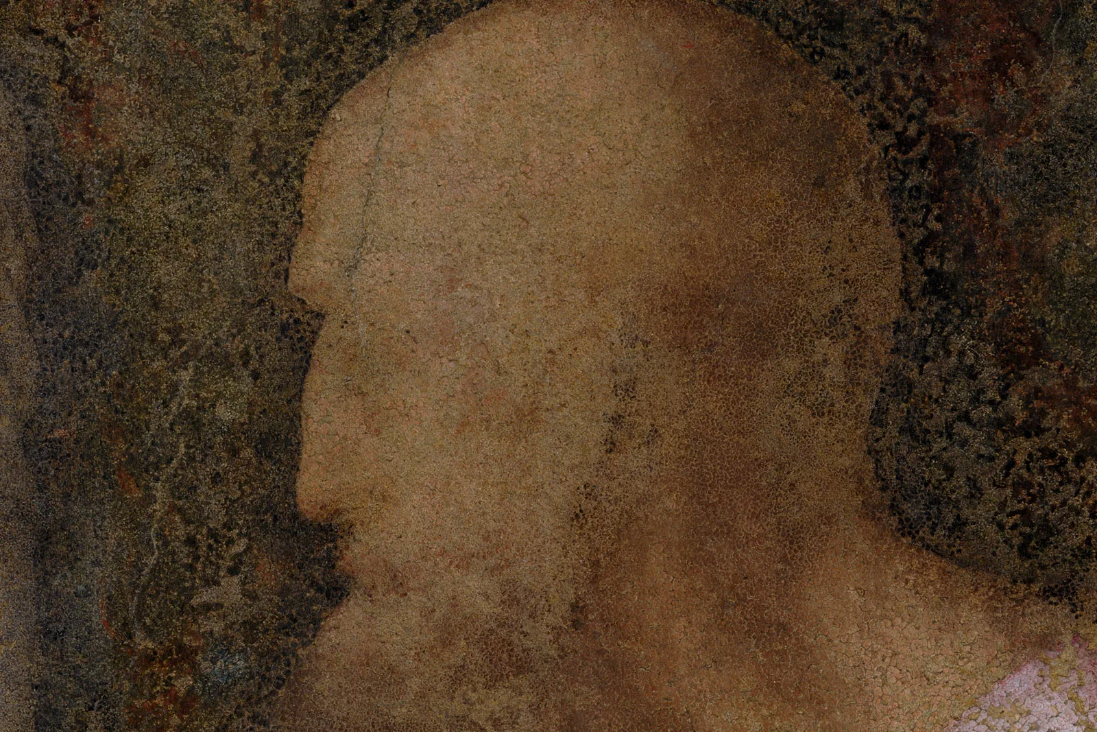 达·芬奇湿壁画《最后的晚餐》超高清大图局部 (9)