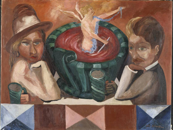 奥罗斯科油画作品《再来一杯》