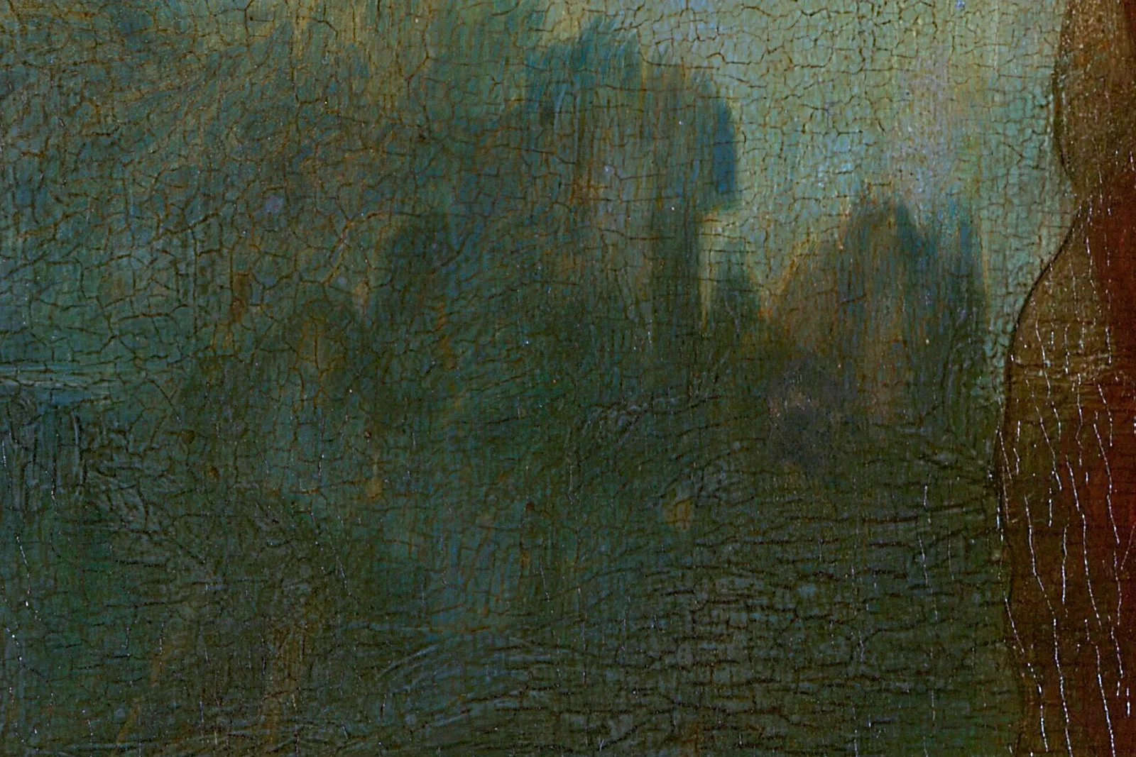 达·芬奇《蒙娜丽莎》高清大图局部 (8)