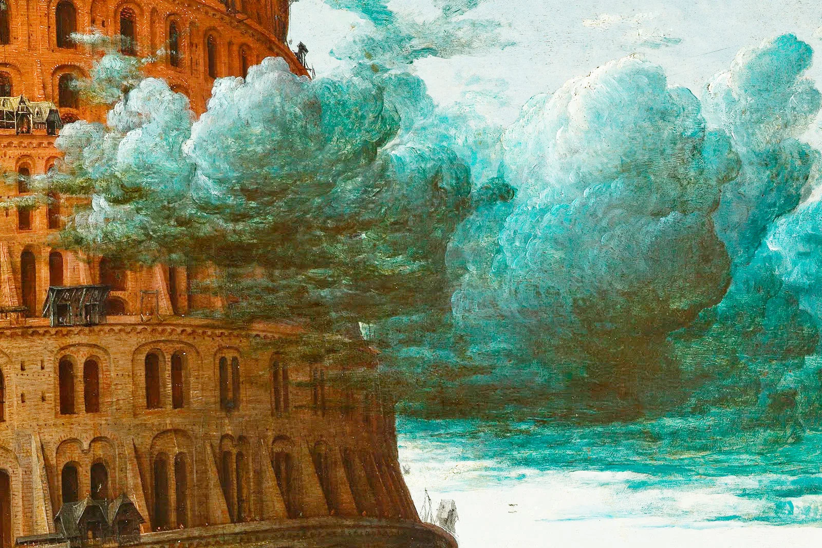 彼得·勃鲁盖尔作品《小巴别塔》局部 (2)