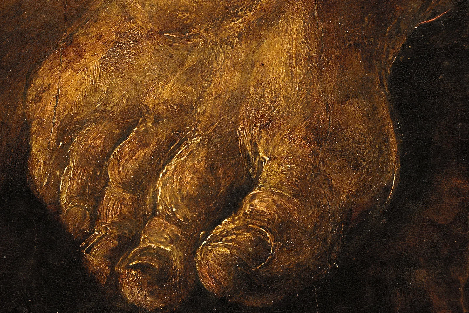 韦罗基奥工作室、达芬奇《基督受洗》超高清大图局部 (13)