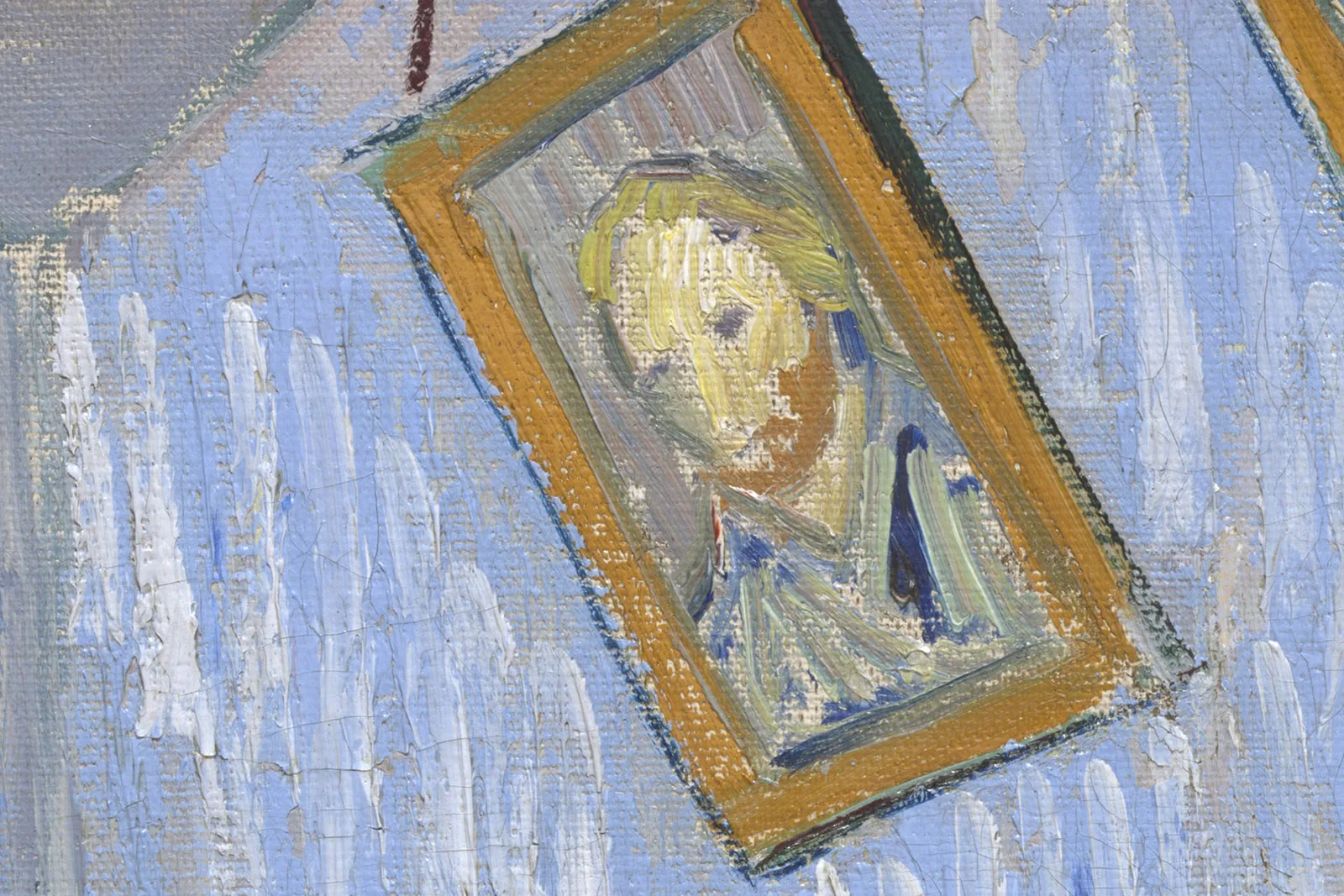 梵高《在阿尔勒的卧室》第二版超高清大图局部 (5)