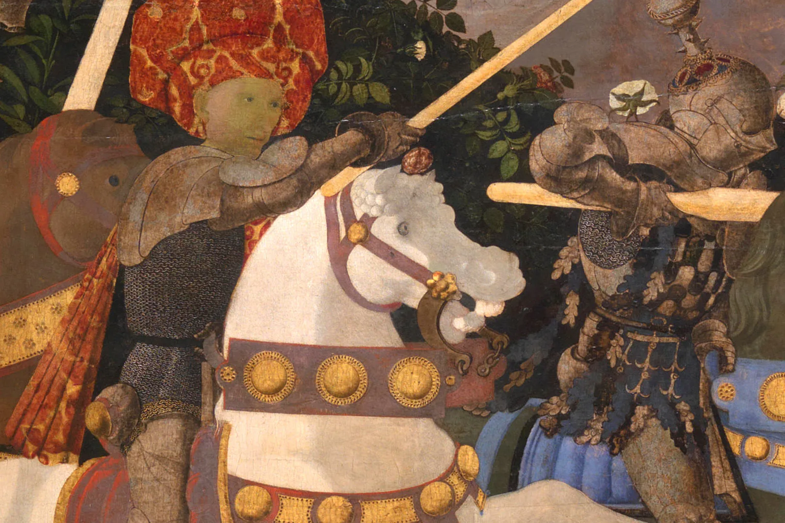 保罗·乌切洛《耶稣受难图》三联画高清大图局部 (1)