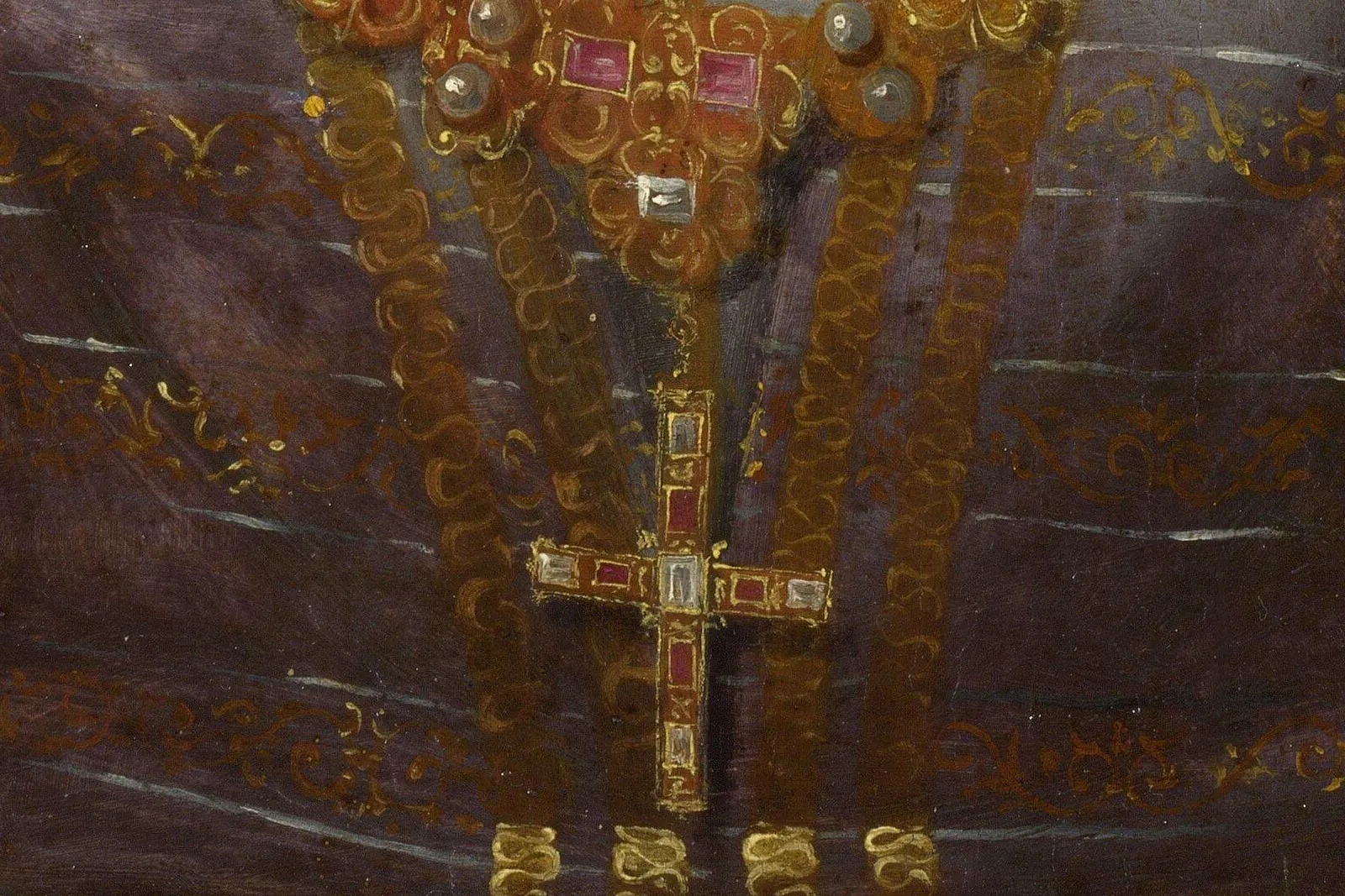 样式主义肖像画作品《一位女士的肖像》局部 (5)