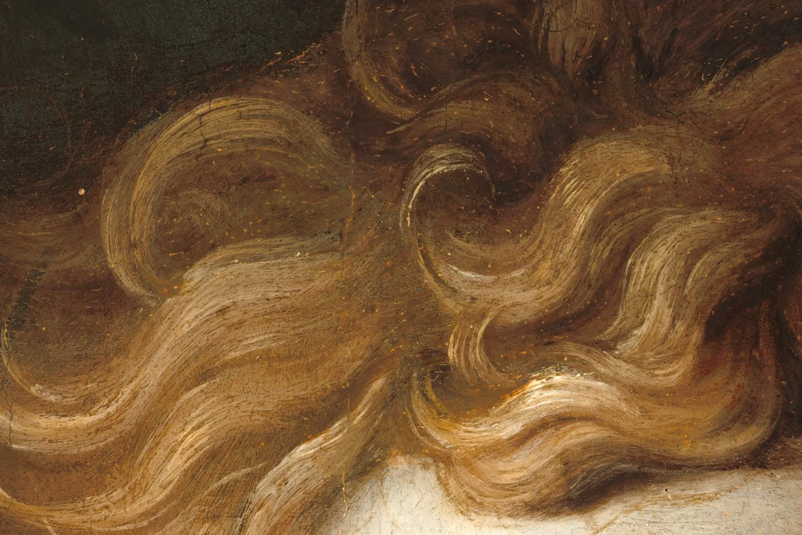 布龙齐诺油画肖像作品《一位年轻女子和她的小男孩》超高清大图局部 (14)