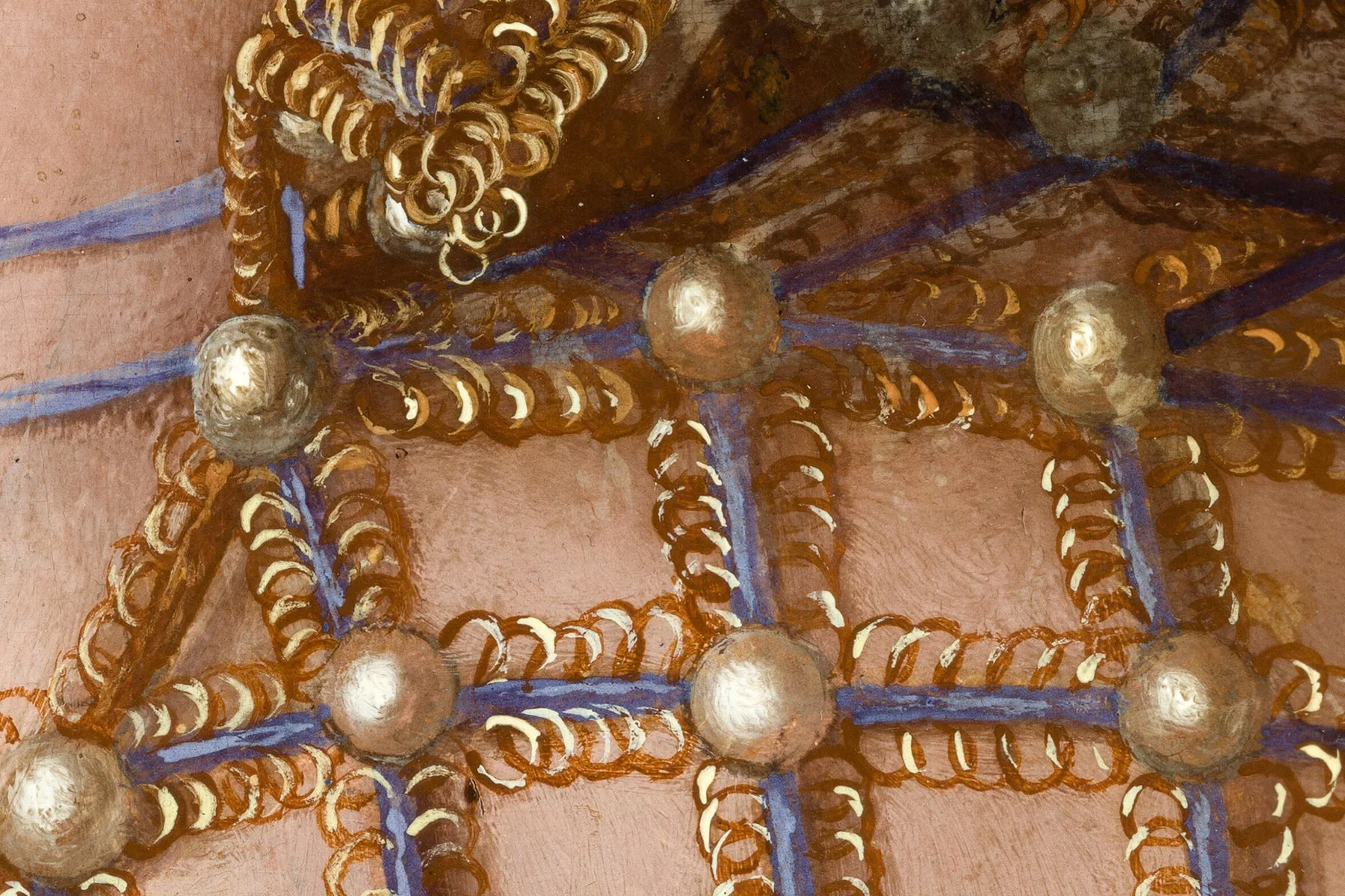 布龙齐诺矫饰主义油画肖像画作品《托莱多的埃莱奥诺拉女士肖像》超高清大图局部细节 (8)