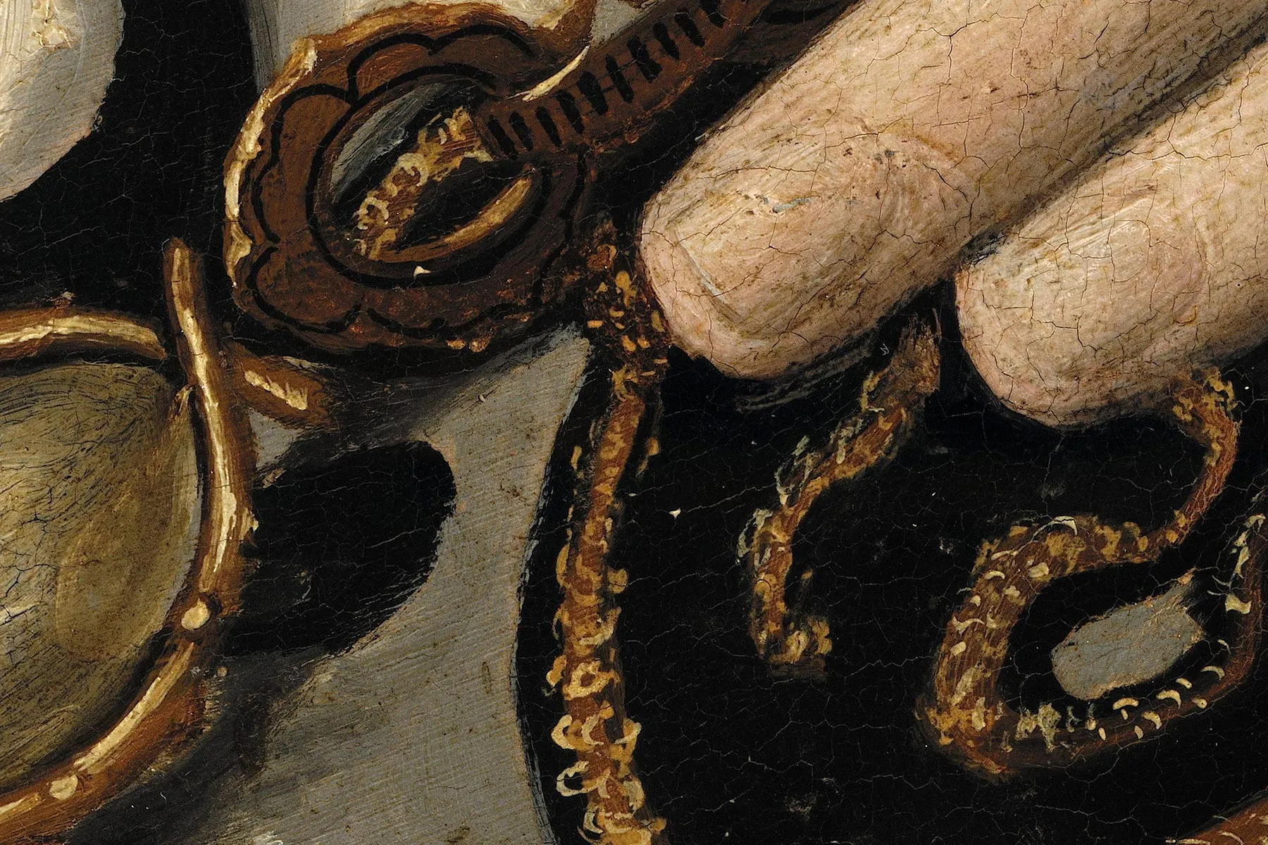 布龙齐诺《托莱多的埃利诺拉肖像》超高清大图局部细节 (22)