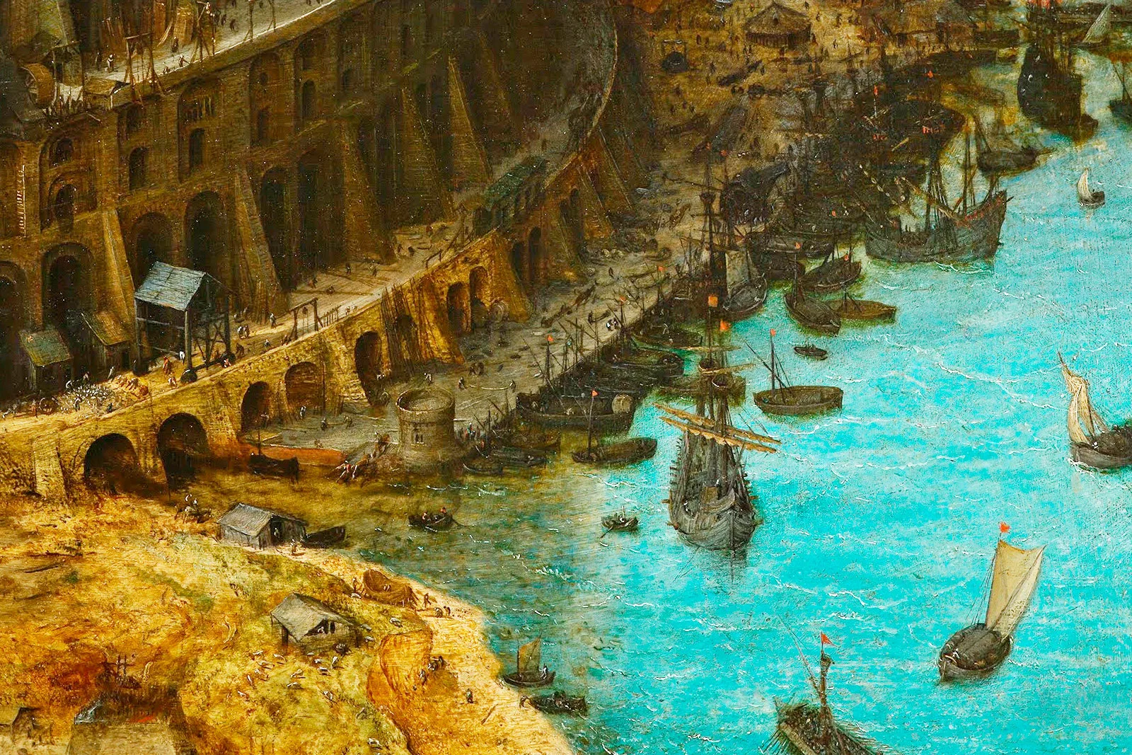 彼得·勃鲁盖尔作品《小巴别塔》局部 (5)