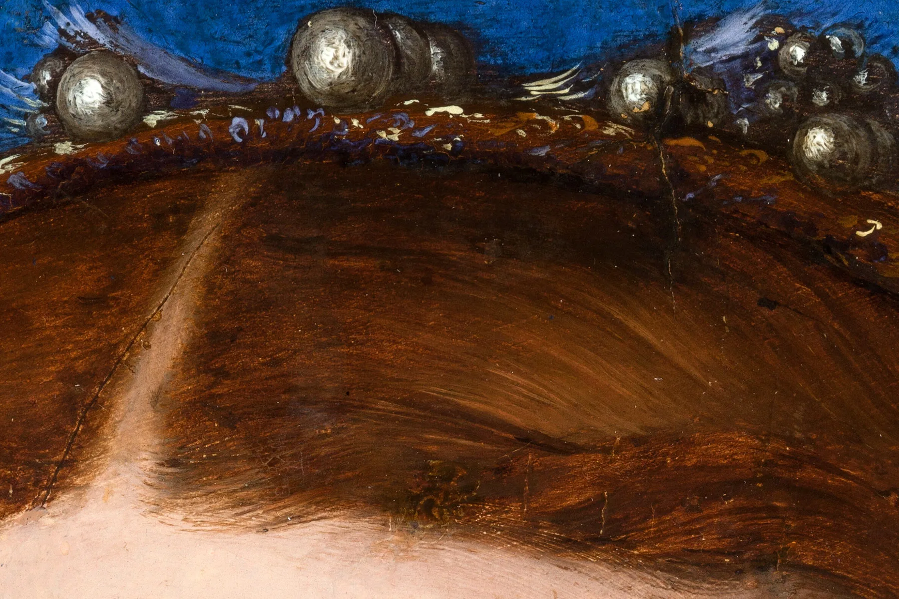 布龙齐诺矫饰主义油画肖像画作品《托莱多的埃莱奥诺拉女士肖像》超高清大图局部细节 (4)